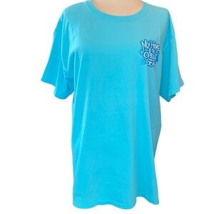 Sassy Frass T-shirt short sleeve crewneck sea scene & mermaid on back size large